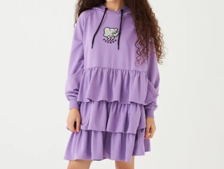 Lazy Oaf “F*CKED” Hoodie dress
