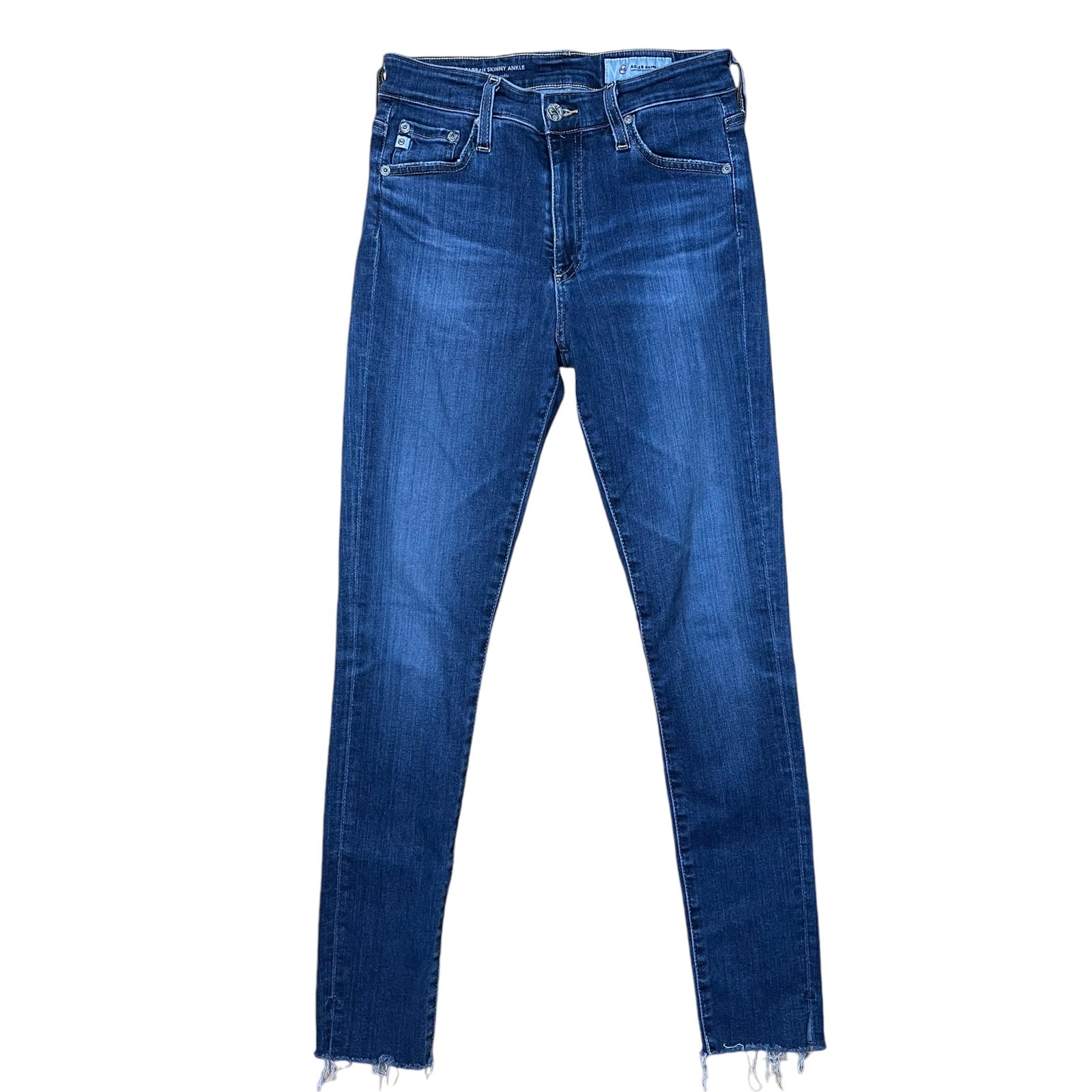 AG Adriano Goldschmied Womens Dark Wash The Farrah High Rise Skinny Ankle Jeans
