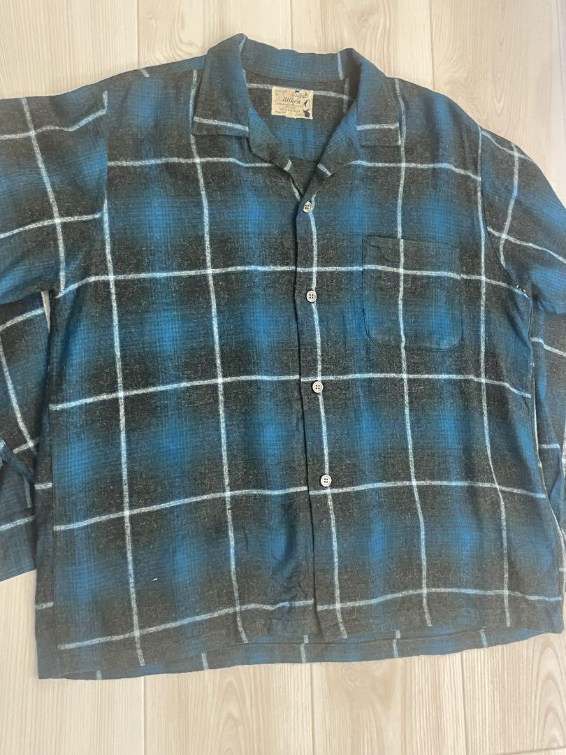 Special 60s Vintage Wool Shirt Ombre Check