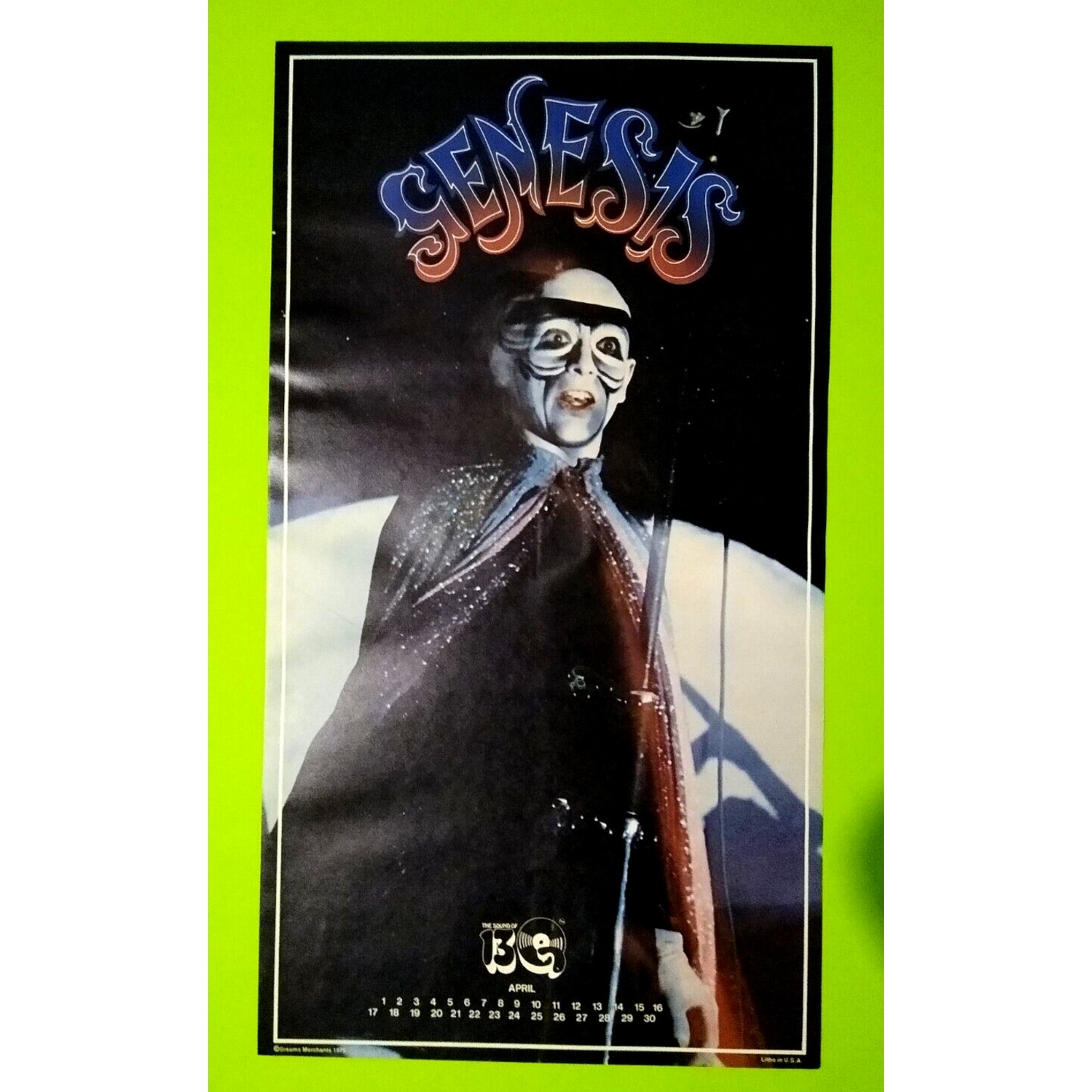 GENESIS Vintage Rock Music Poster Peter Gabriel 50 Years Old The Rocking 1970's