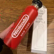 Nintendo NY Exclusive H2GO 24oz Red Stainless Steel Insulated Water Bottle