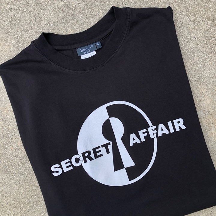 Vtg 80’s/90’s Secret Affair English UK Band Black/White Keyhole Logo Tee Size XL