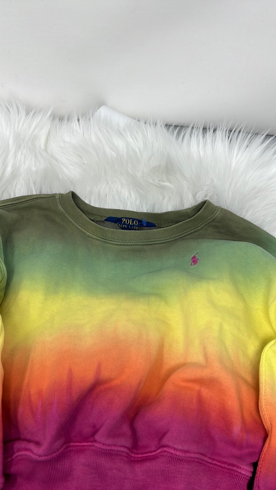 Polo Ralph Lauren Ombré French Terry Sweatshirt Toddler Size 4T Tie Dye