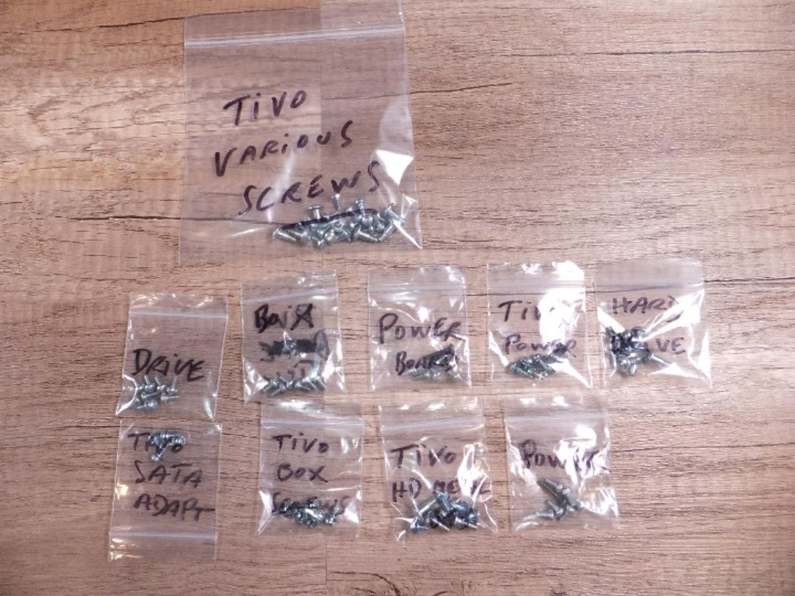 Set of Various Spare Replacement Screws For TiVo Series 3 HD / XL / Premiere OEM