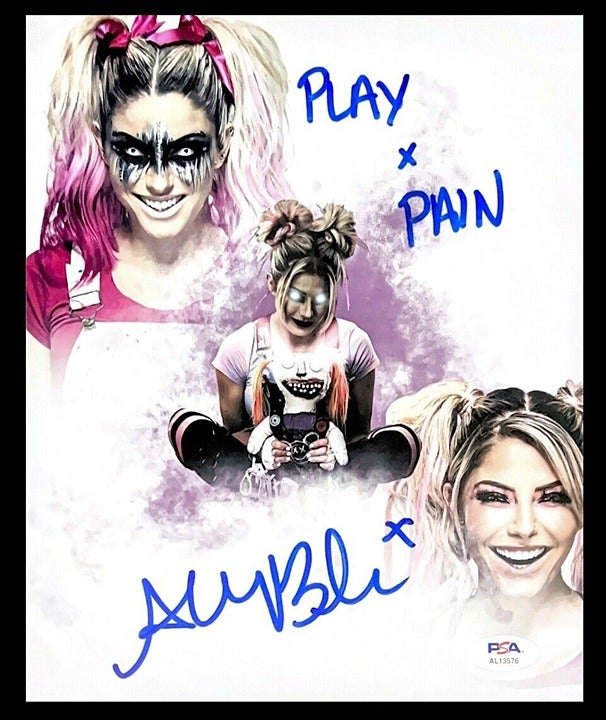 ALEXA BLISS SIGNED 8X10 WRESTLING PHOTO WITH PICTURE PROOF AND PSA DNA COA 6