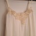 Linea Donatella White Pearl Lace Pleated Teddy Chemise Slip Nightgown Bridal