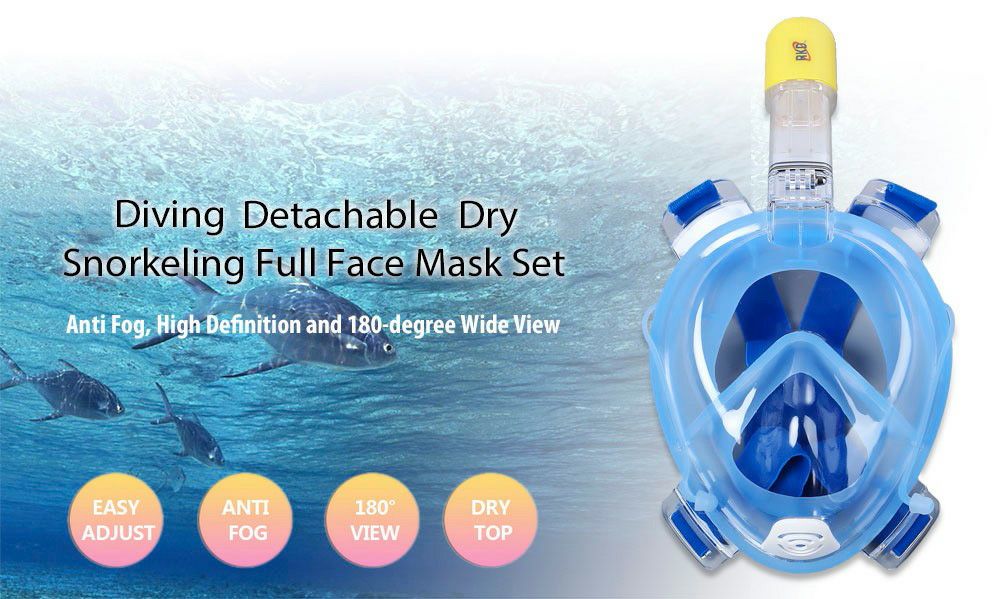 RKD Anti Fog Detachable Dry Snorkeling F