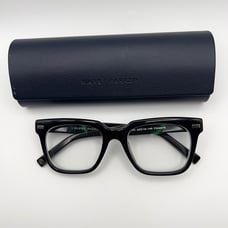 Warby Parker Winston 100 Eyeglass Frames Full Square Horn Black 49-19-140 Case
