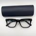 Warby Parker Winston 100 Eyeglass Frames Full Square Horn Black 49-19-140 Case