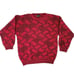 Vintage Tony Lambert Women's Red Diamond Knit Sweater Size L