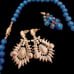 Vintage Demi parue blue rhinestone necklace earrings set blueberry bundle jewelr
