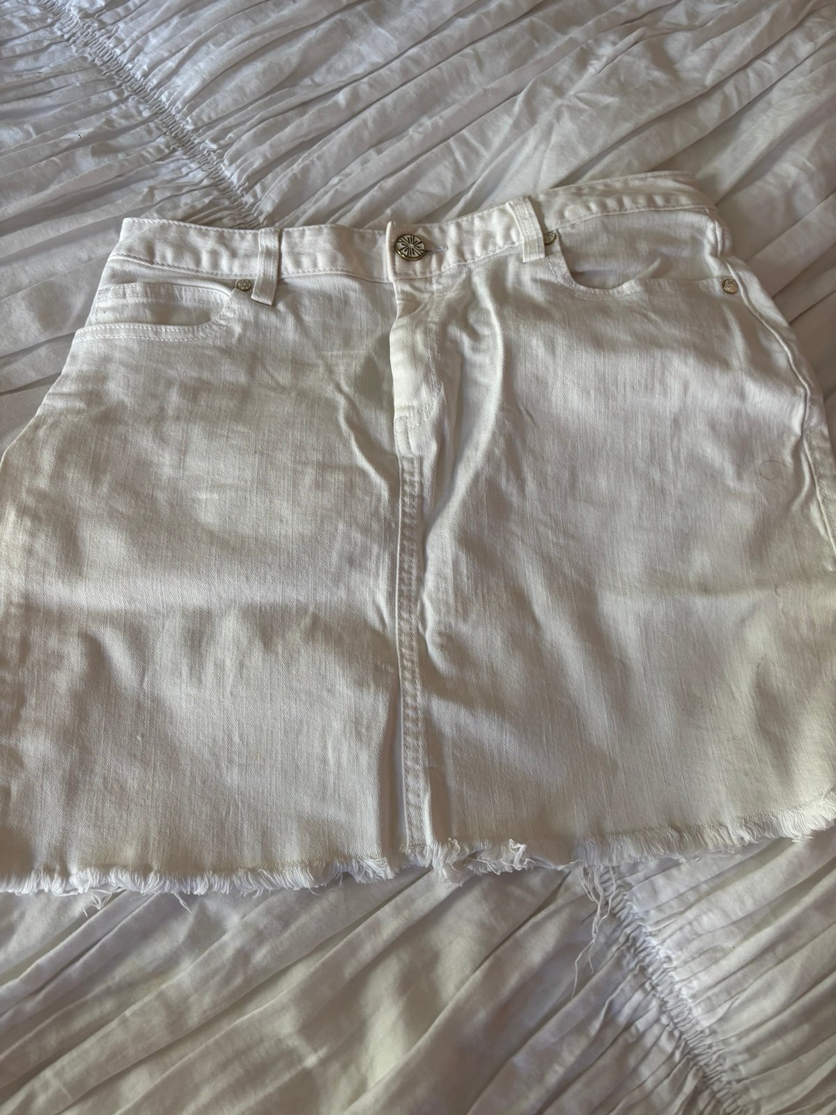 Lilly pullitzer white denim skirt