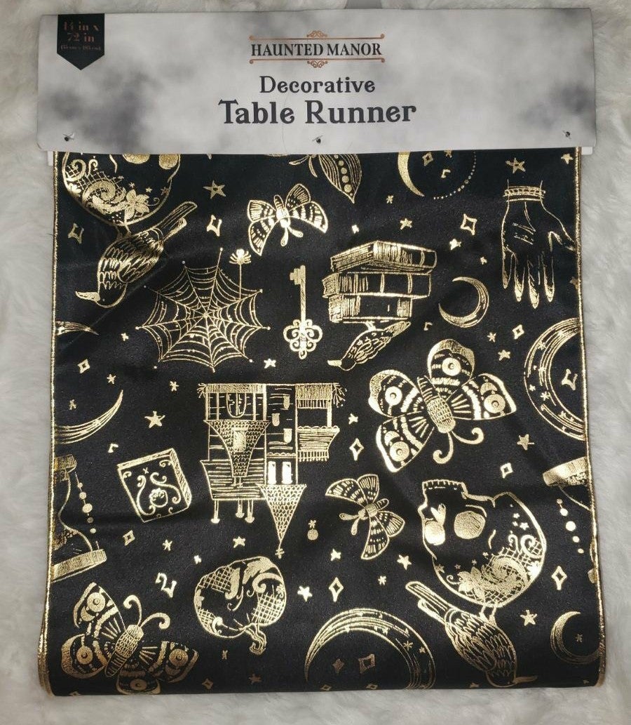 Halloween Table Runner Decoration Haunted Manor