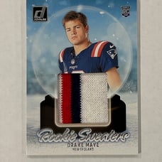 2024 Donruss Drake Maye Rookie Sweaters RC Relic New England Patriots