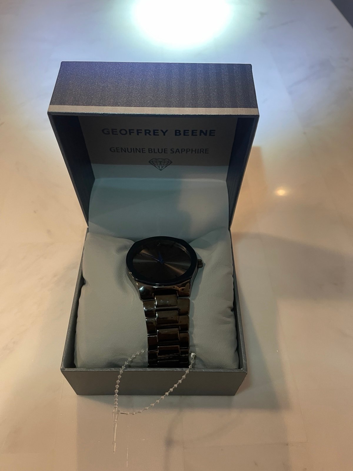 Genuine Blue Sapphire Dial Bracelet Watch for men