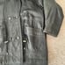 Vintage Womens Hooded Leather Coat With Pockets Cinched Waist Size M