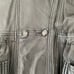 Vintage Womens Hooded Leather Coat With Pockets Cinched Waist Size M