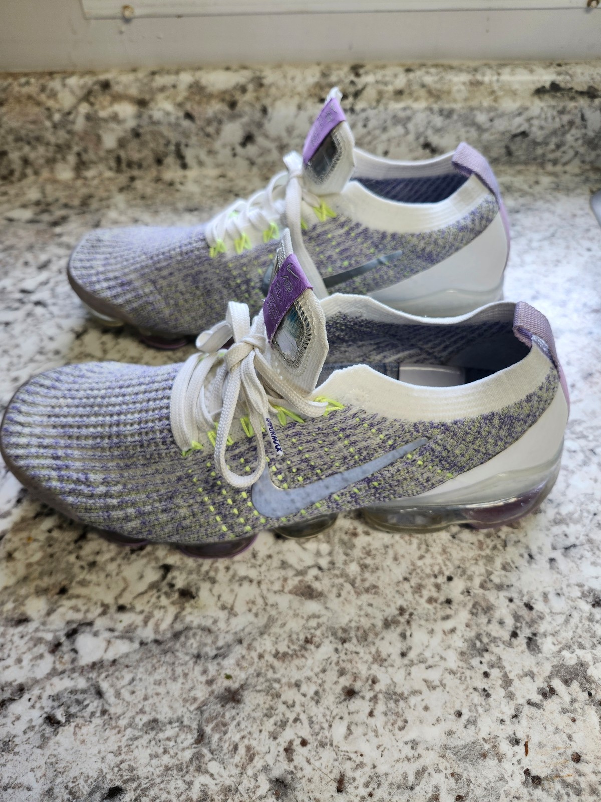 Nike Air Vapormax Flyknit 3 Light Purple Air Cushion Shoes Womens Size 10