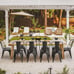 Metal Black Dining Indoor-Outdoor Chair Set Of 4