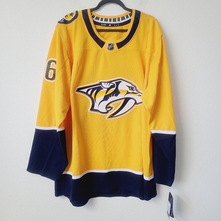 Adidas NHL Nashville Predators PK Subban Authentic Jersey CA6963 Size 60 Yellow