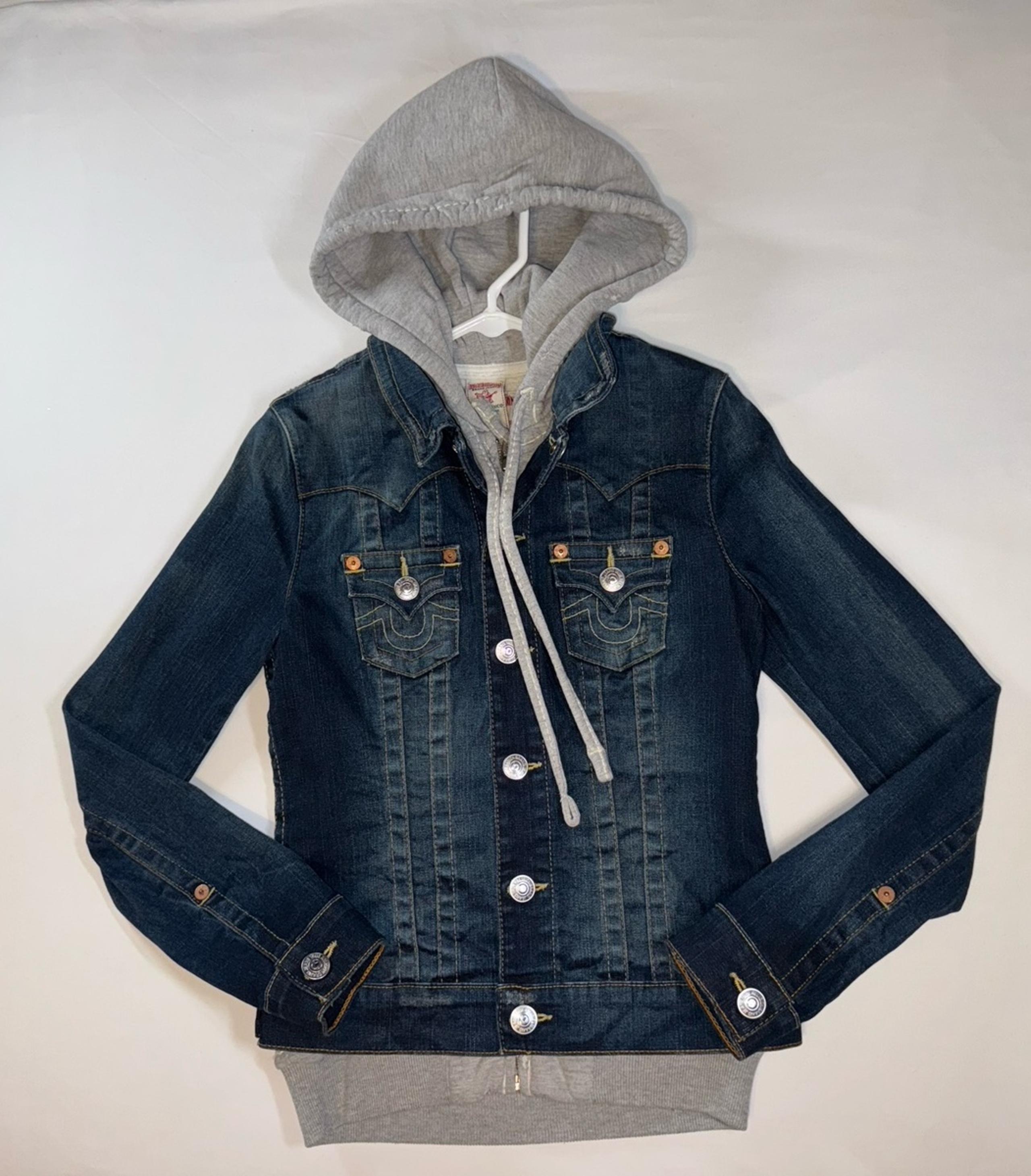 True Religion Jean Denim Hoodie Jacket