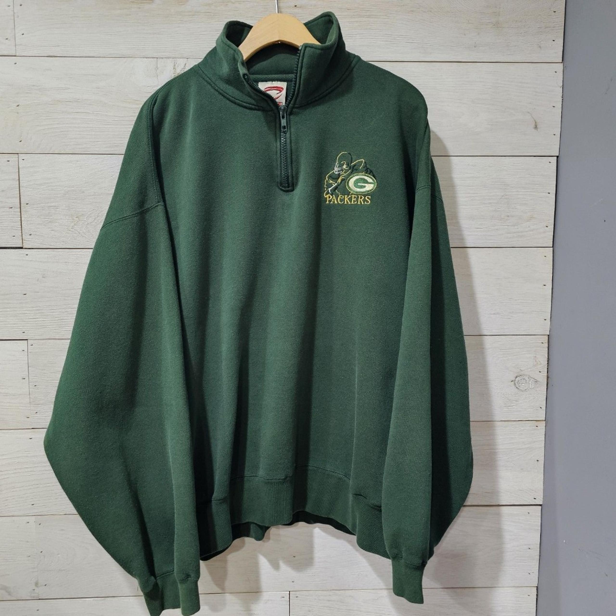 Vintage Green Bay Packers 1/4 Zip Size XL Fleece