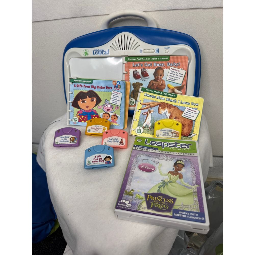 Leap Frog | Little Touch Leap Pad With 6 cartridges/books & Bag | tested