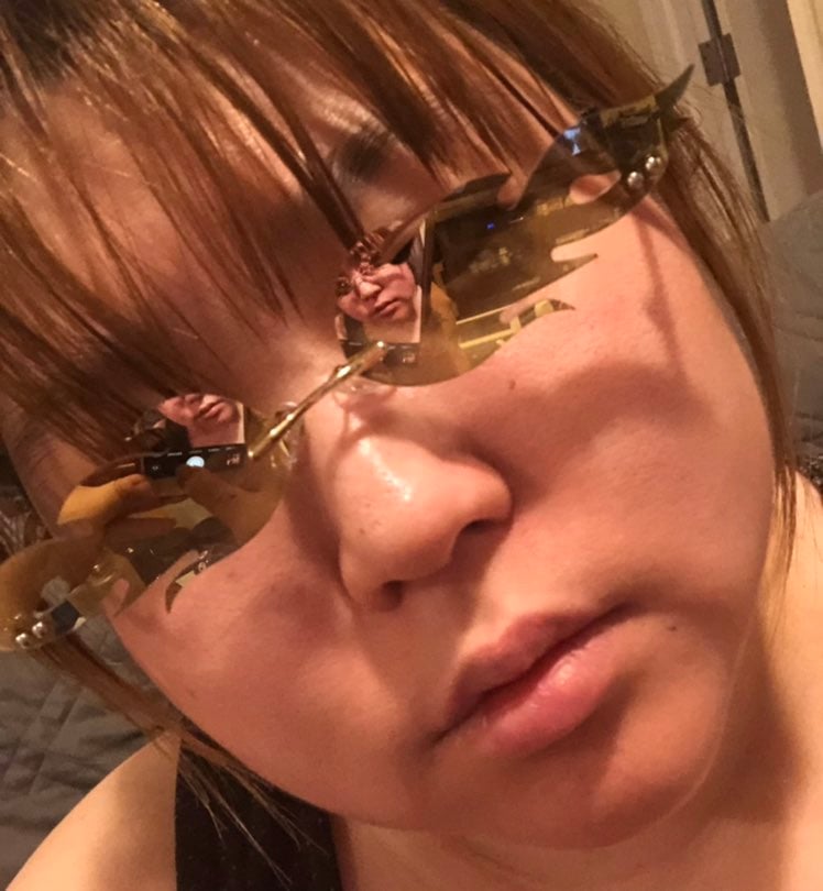 Custom made fire sunglasses