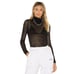 NWT L'AGENCE Sheer Turtleneck Sweater XS Black