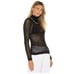 NWT L'AGENCE Sheer Turtleneck Sweater XS Black