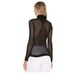 NWT L'AGENCE Sheer Turtleneck Sweater XS Black