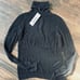NWT L'AGENCE Sheer Turtleneck Sweater XS Black