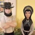 Vintage Mormon Couple Porcelain Ceramic Statues