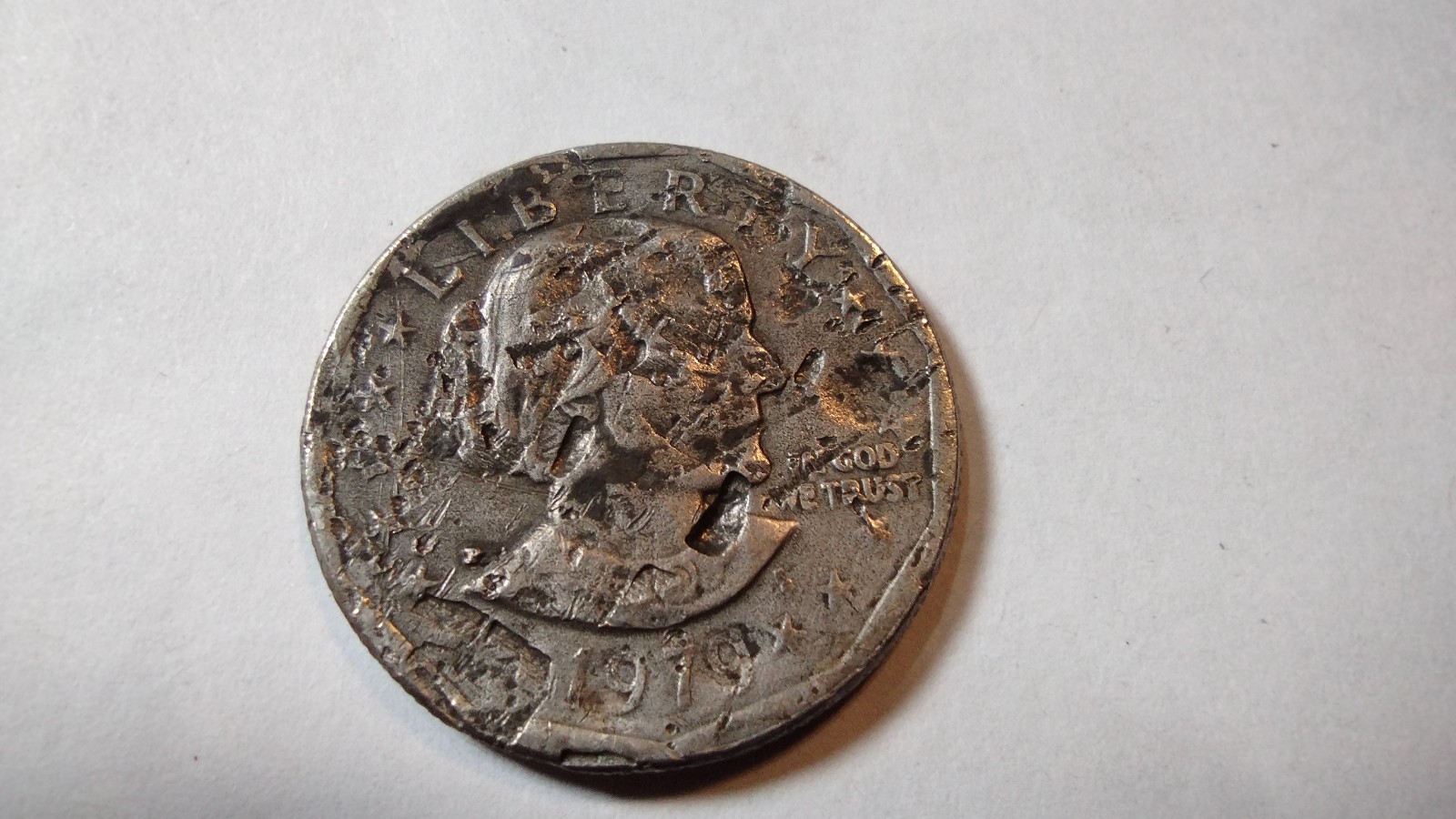1979-P Susan B. Anthony Dollar. Defective Planchet.