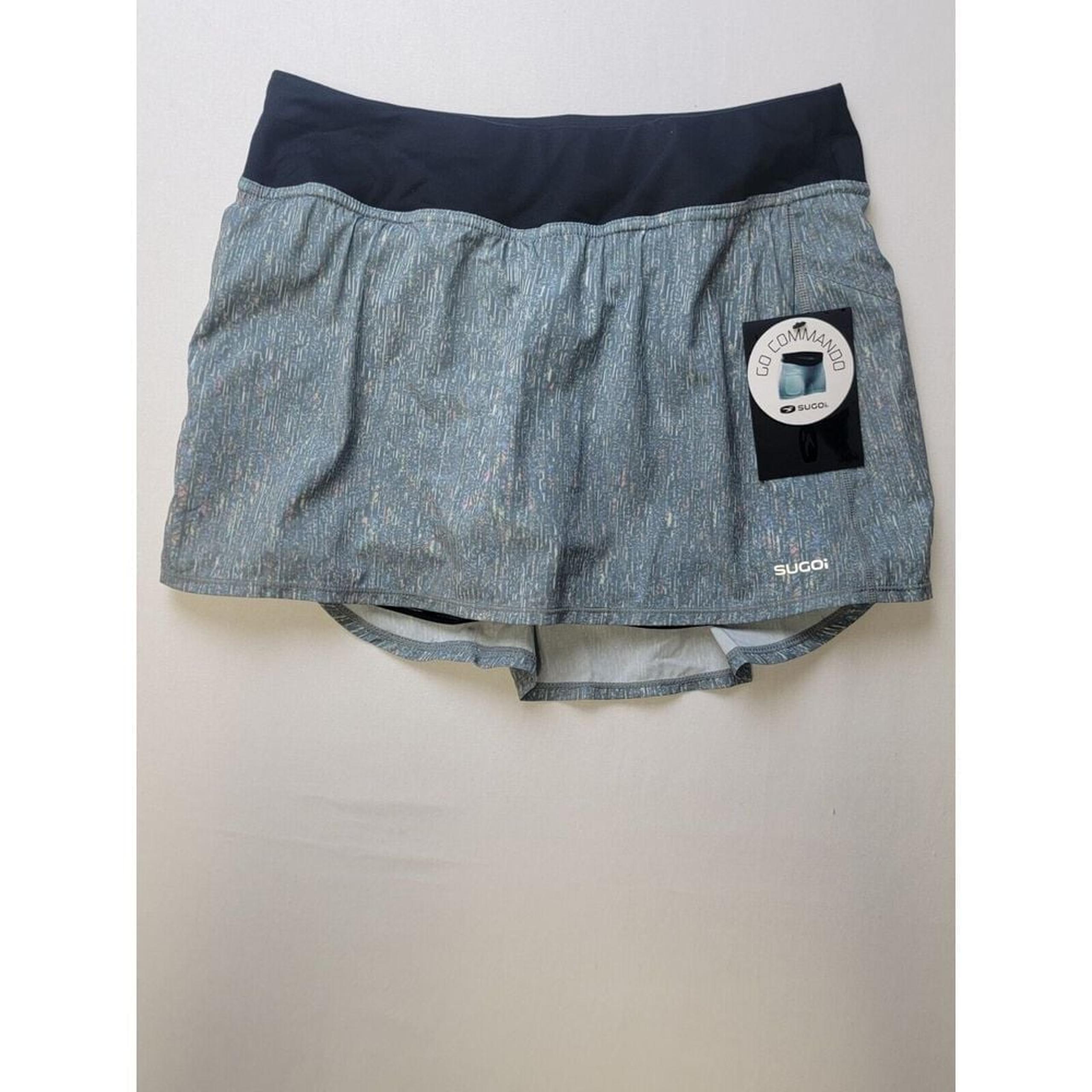 Sugoi Skort Womens S Blue Multicolor Fusion Mini Lights Athletic Activewear NWT