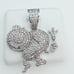 925 Sterling Silver Cubic Zirconia Pendant, UU1P6A6037