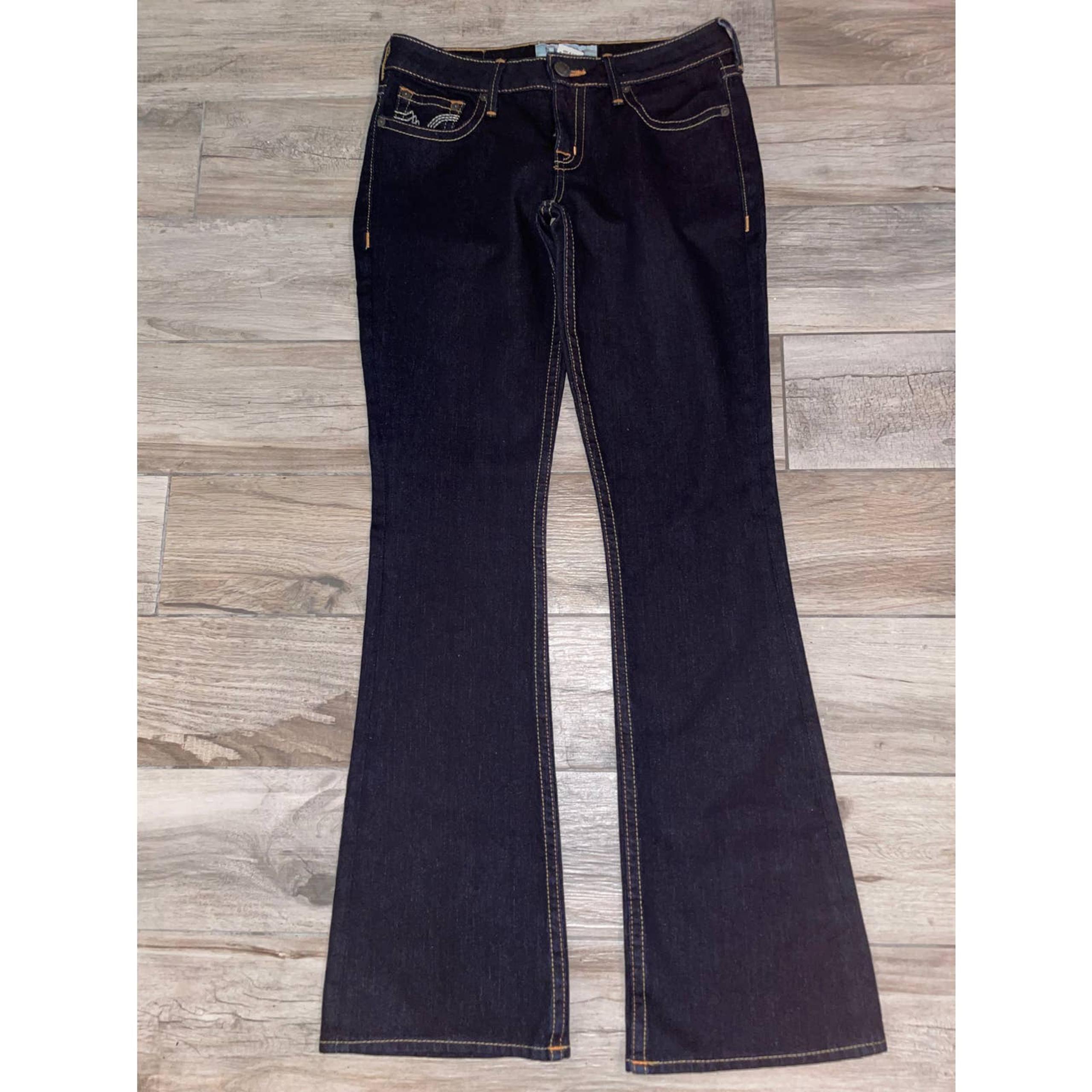 Prvcy Premium women's flared indigo wash jeans size 29
