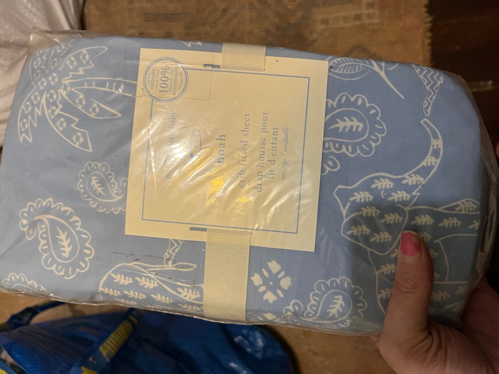 Pottery barn kids Noah animals nursery set 5 quilt pillow cover fitted sheet