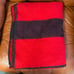 Vintage Von Pok & Chang Red Black Stripe Decorative Wool Blanket