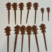 Trader Vic's Menehunes Swizzle Stick Tiki Bar Drink Stirrer Lot Of 13 Vintage