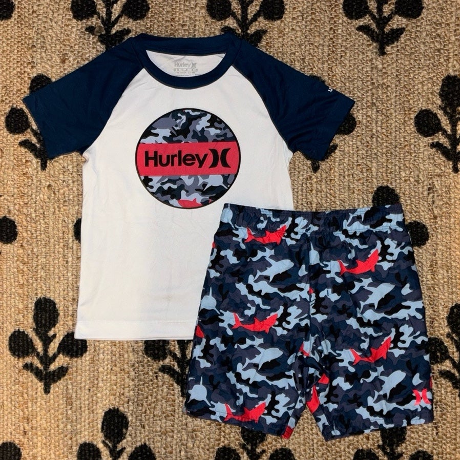 Hurley Nike Dri-Fit Swim Outfit Size 4 XS Fits 3-4 Years