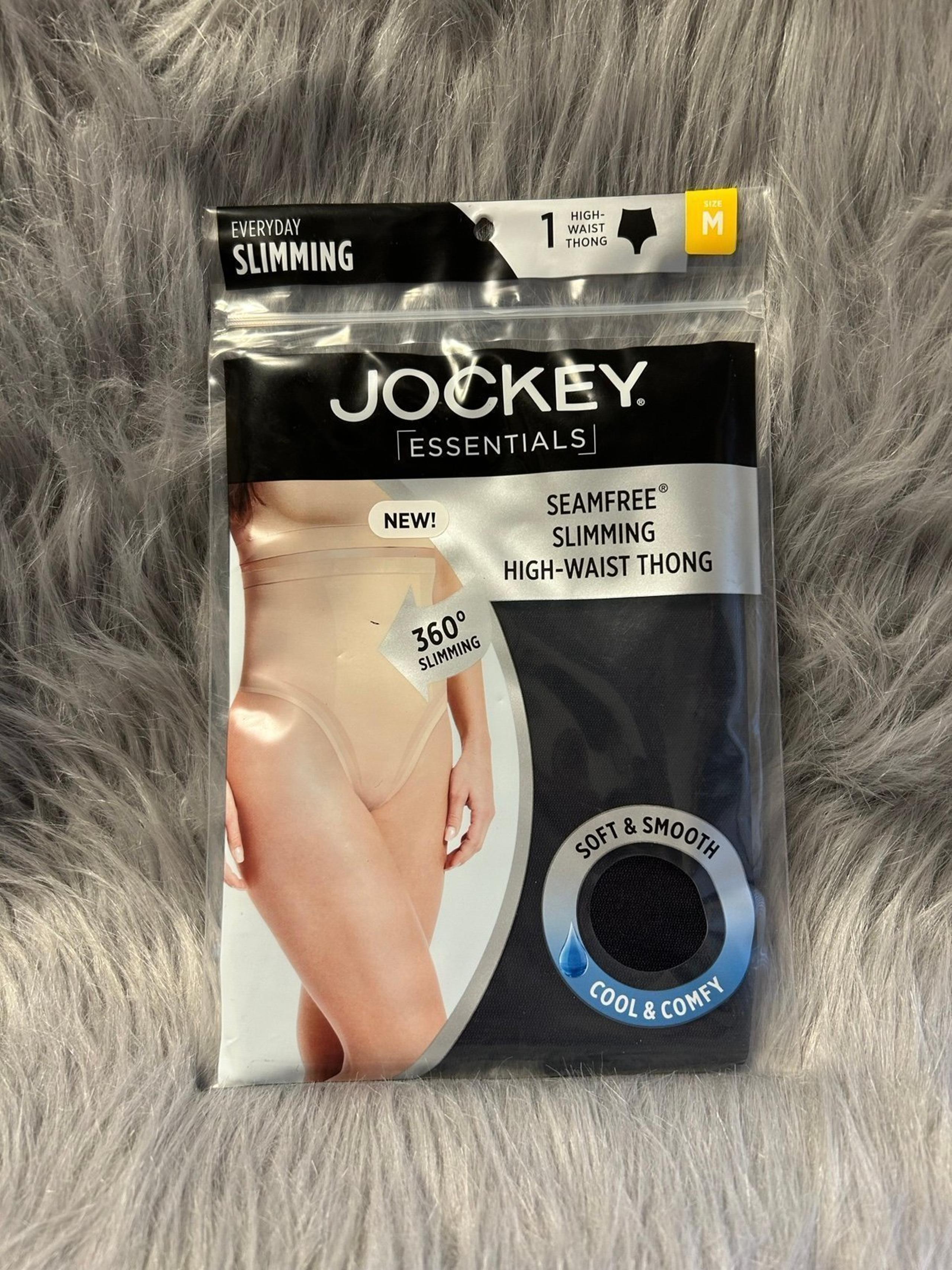 Jockey Shapewear Women Size Medium Black High Waist Thong Seamfree Slimming