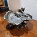 Late 1800's French Art Nouveau Cast Metal Nymph on Poppies Figural Sculpture