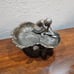 Late 1800's French Art Nouveau Cast Metal Nymph on Poppies Figural Sculpture
