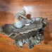 Late 1800's French Art Nouveau Cast Metal Nymph on Poppies Figural Sculpture