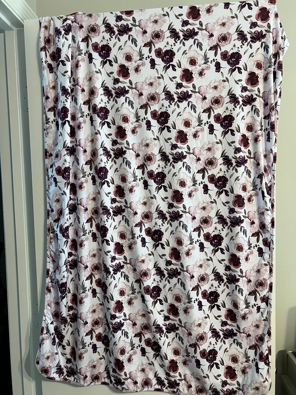 Demi dusty floral baby blanket
