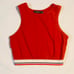 Fitted red racerback crop top