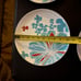 4 dinner plates / IKEA SWEDEN Scandavian Bullra 15199 turquoise blue red flower