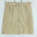 Michael Kors Womens Skirt Suede Leather Above Knee Light Tan Belted Snap 12