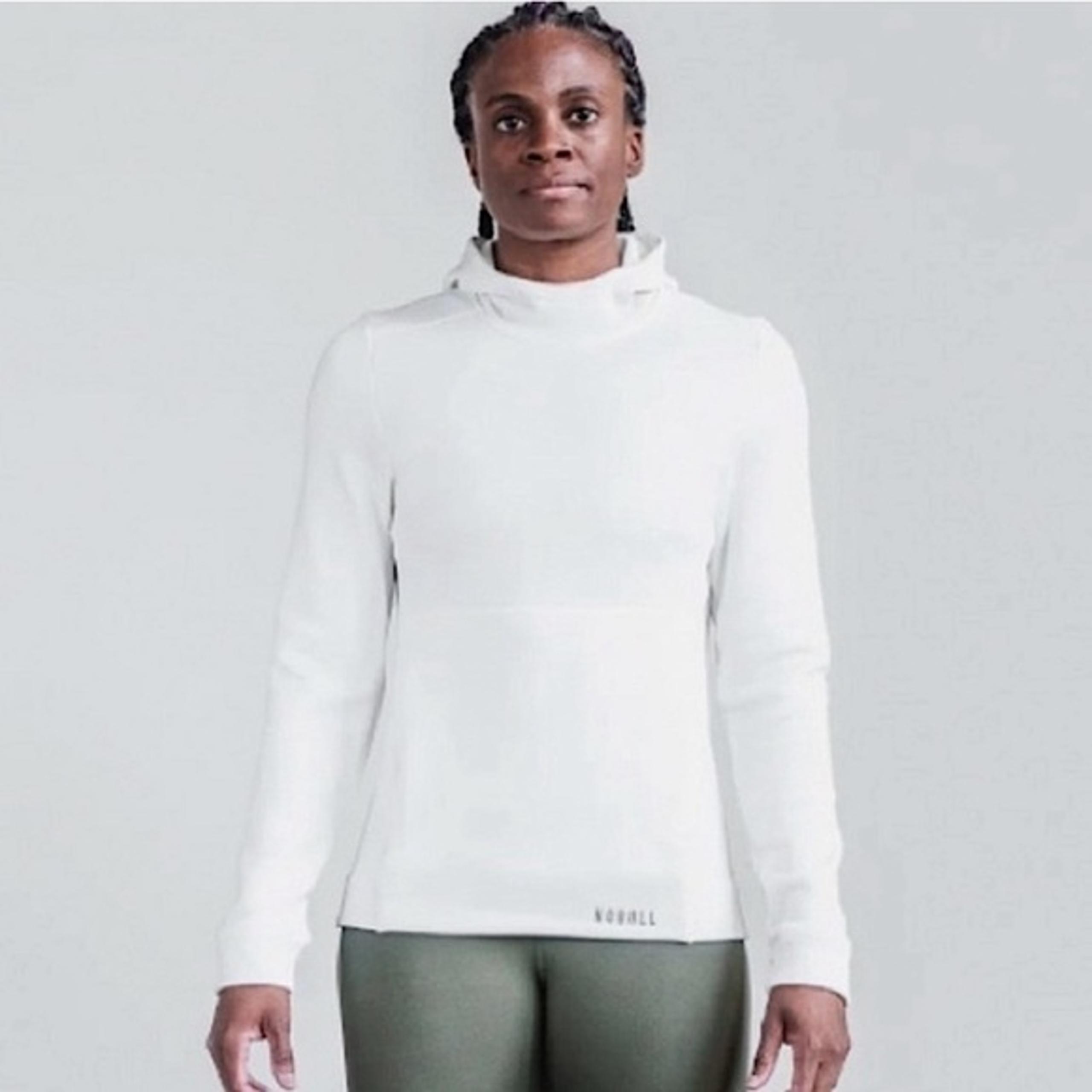 Nobull Performance microplush white hoodie